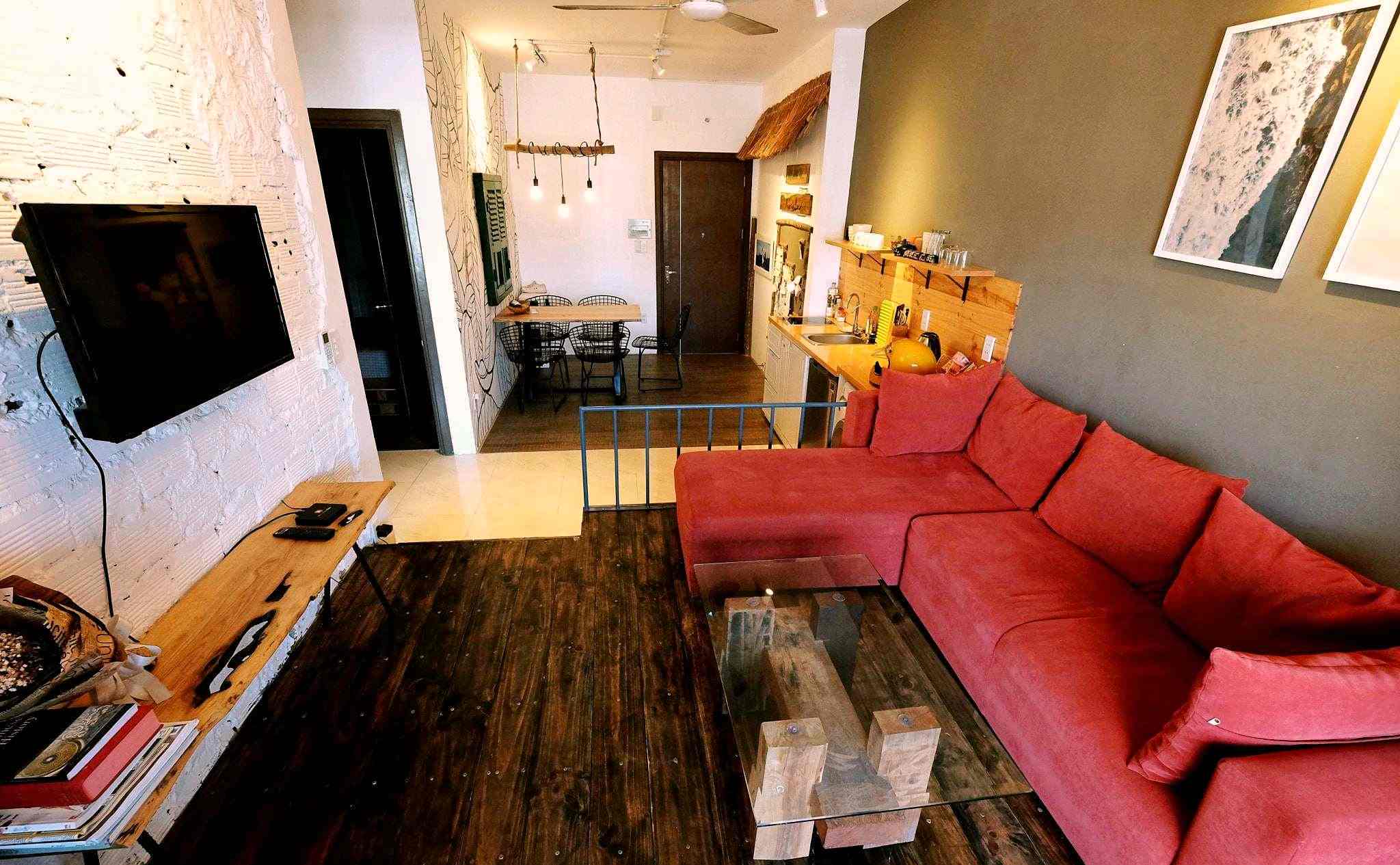 Nội thất homestay khá đơn giản 